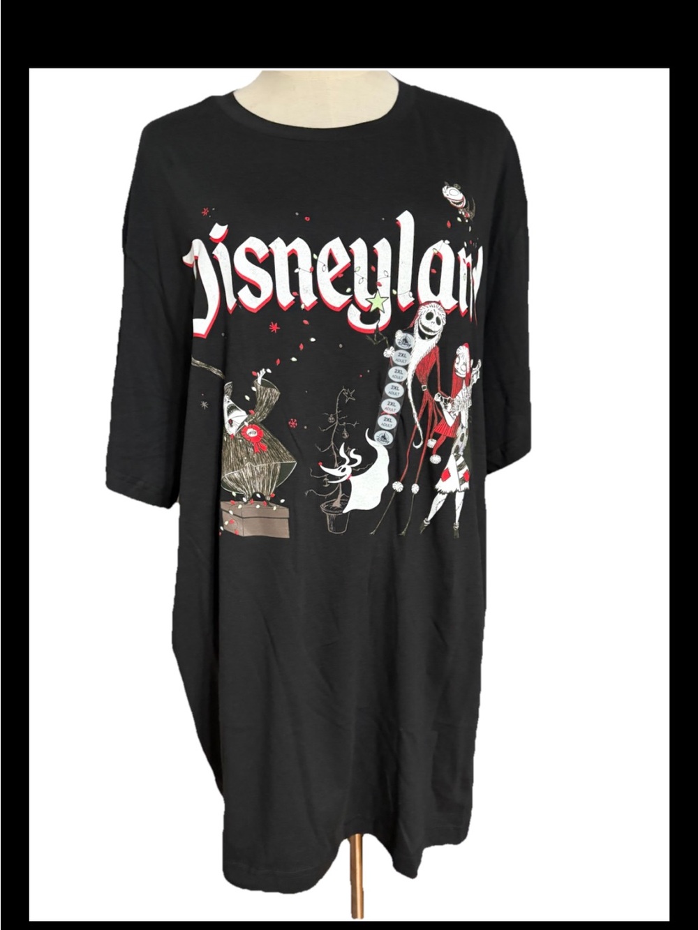 Disney Parks THE NIGHTMARE BEFORE CHRISTMAS DISNEYLAND adult 2XL  T-Shirt black